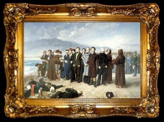 framed  Perez, Antonio Gisbert The Execution of Torrijos and his Companions, ta009-2